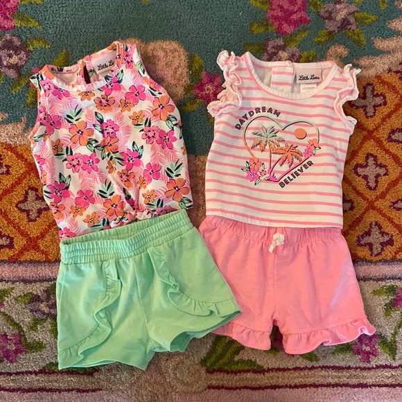 Set of 2 little lass summer outfits